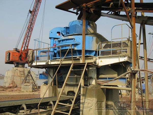 輝綠巖制砂生產線現場