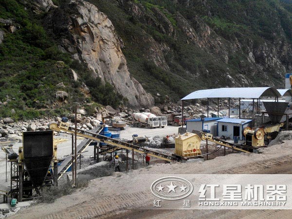 砂石生產線現場