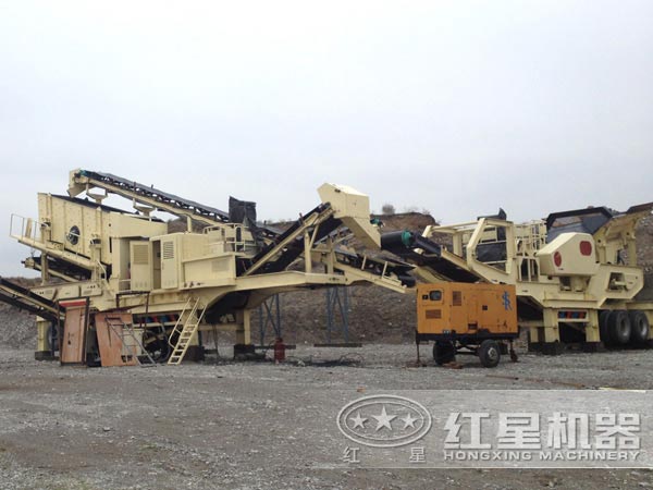 移動式組合破碎機生產現場