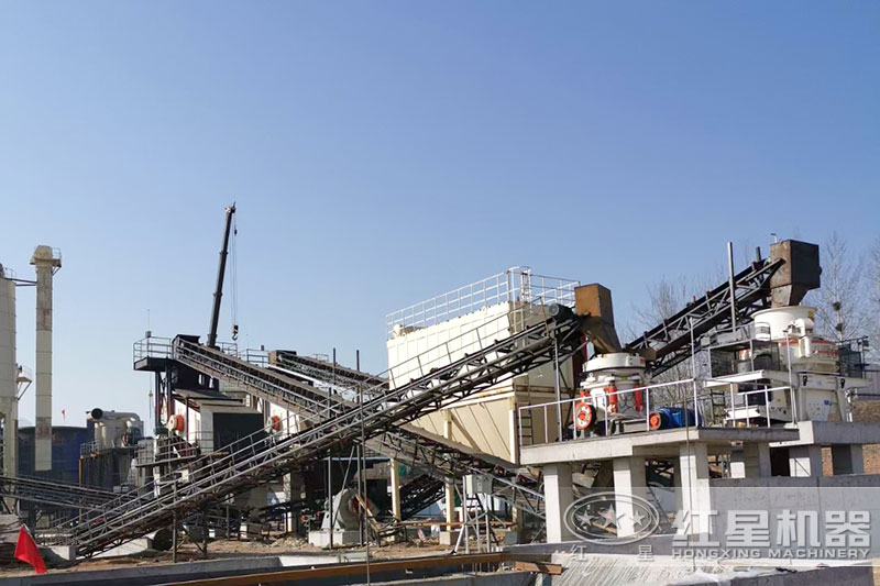 硅鐵碎石生產線現場圖片
