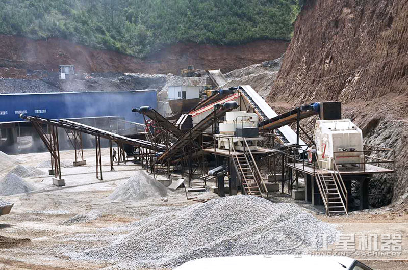 混凝土碎石生產線現場實拍圖