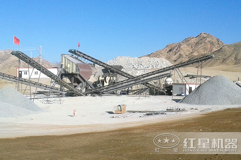 破碎石子生產線現場圖片
