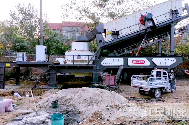 移動式制砂機生產線現場