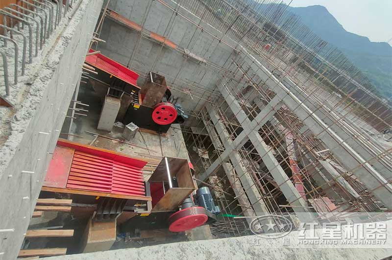 陜西寶雞制砂生產線建設現場