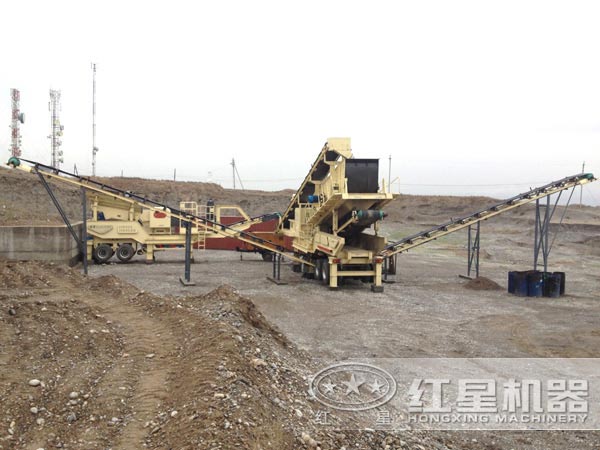 移動式制砂機工作現場