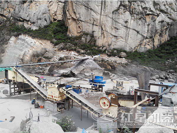 全套石料生產線作業現場