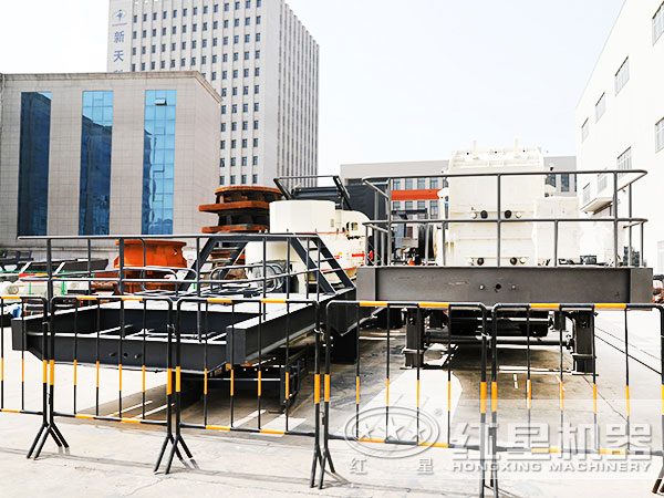 流動式鵝卵石制砂機廠區圖