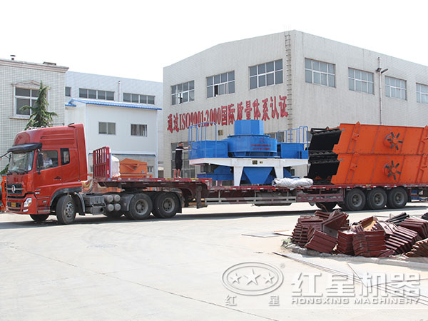 時產100噸石頭打砂機發貨圖