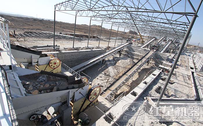 紅星石灰石破碎機日產5000噸作業現場