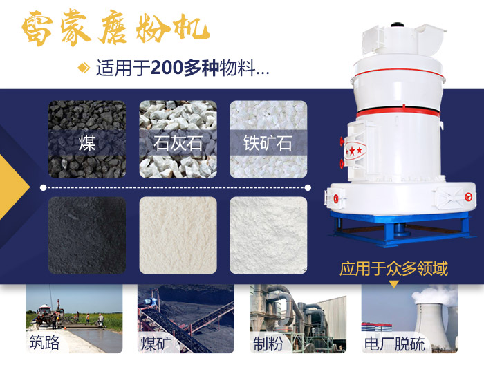 磨粉機應用領域圖