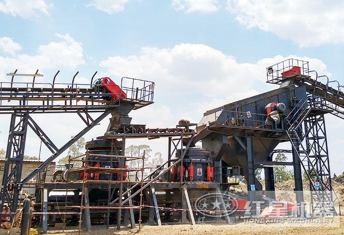 紅星用戶圓錐破作業現場