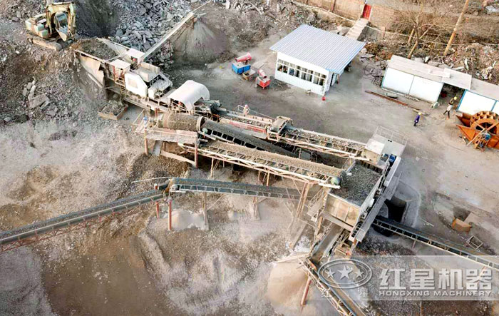 環(huán)保建筑垃圾破碎機(jī)處理現(xiàn)場