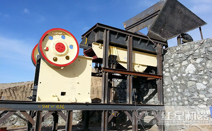山西用戶石頭破碎機作業現場