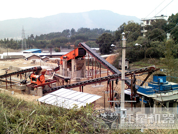 石料制砂機客戶現場