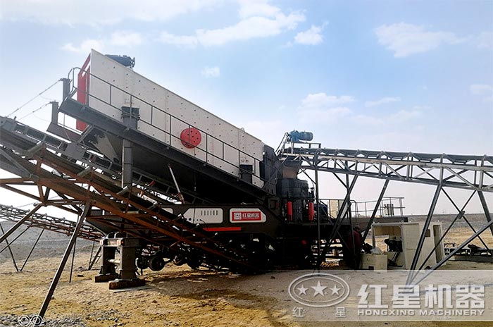 移動式日產(chǎn)1000噸石英砂生產(chǎn)線現(xiàn)場