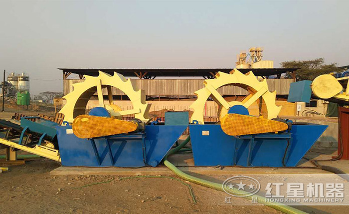 洗砂機現場作業圖