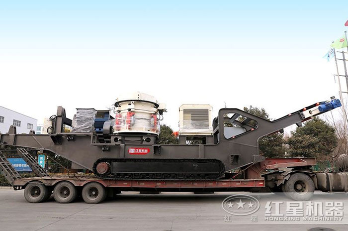 圓錐移動破碎站現場發貨