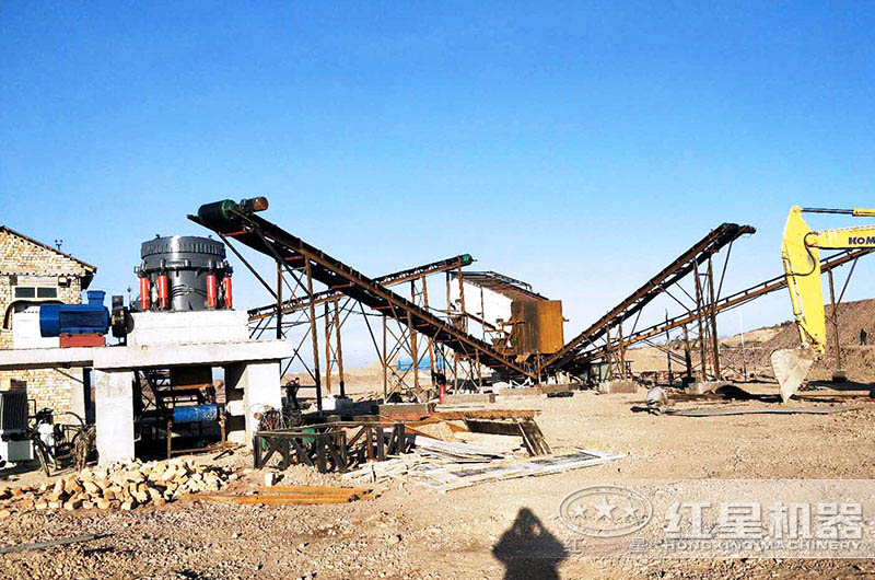 烏茲別克客戶的砂石加工現場