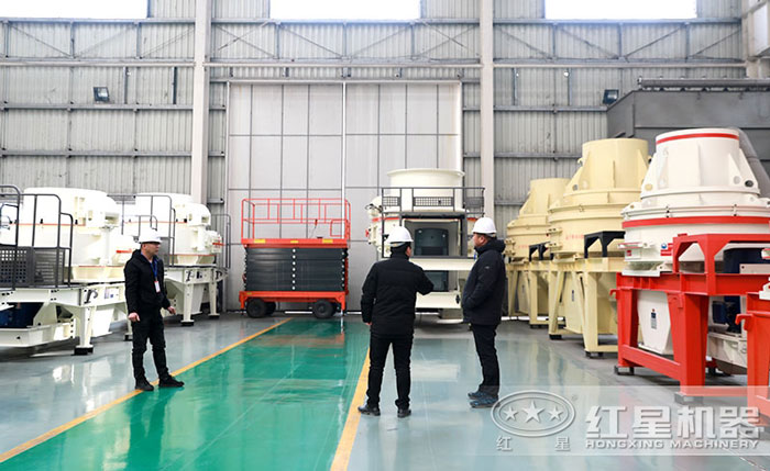 客戶到紅星機器直銷廠家現場考察設備