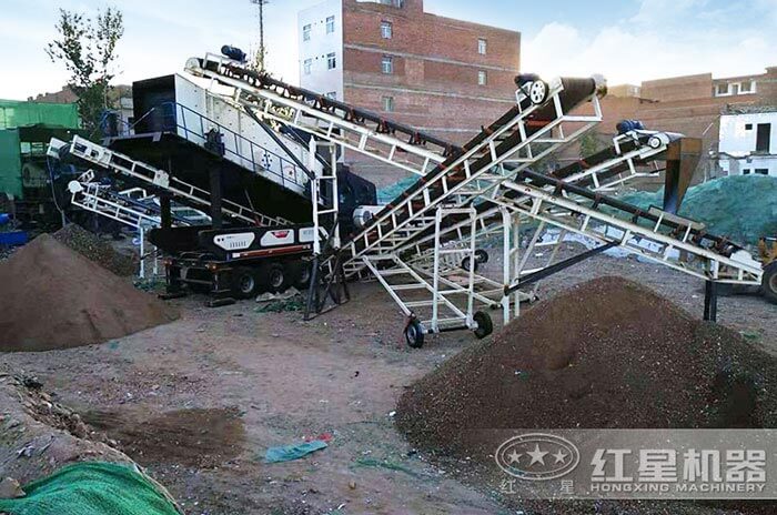 車載移動破碎機加工現場