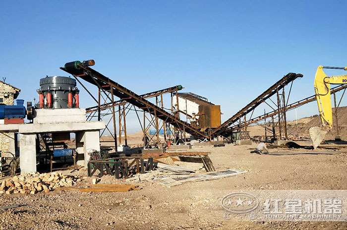 紅星烏茲別克用戶石料生產線現場