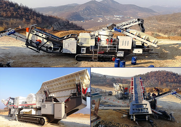 移動石子破碎機施工現場