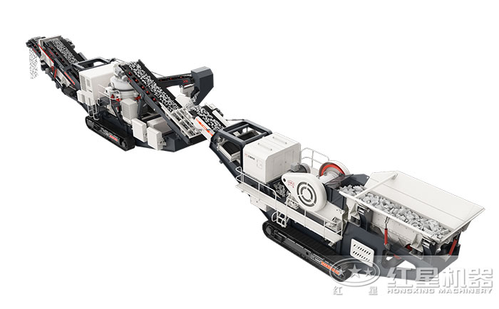 兩臺新型打砂設備聯合作業