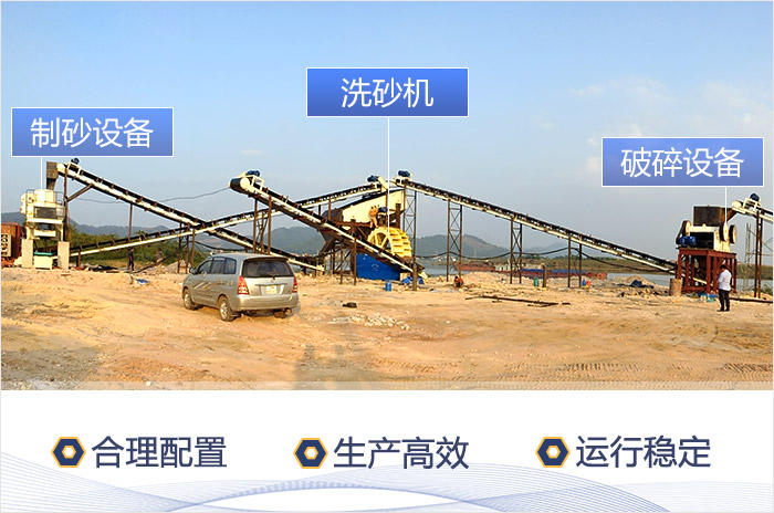 洗沙場作業現場-合理配置，生產效率高