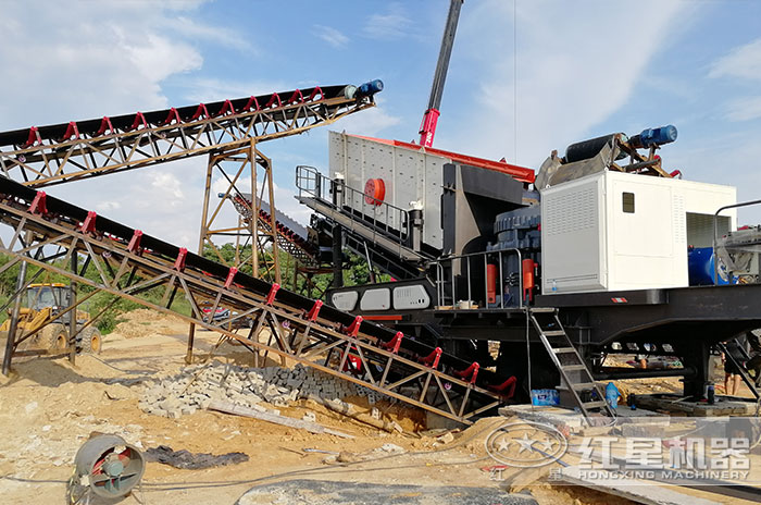 流動石子加工機生產現場