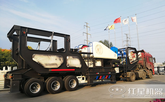 紅星輪胎式移動碎石機發往安徽