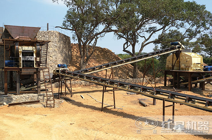 顎破+反擊破的破碎生產加工現(xiàn)場