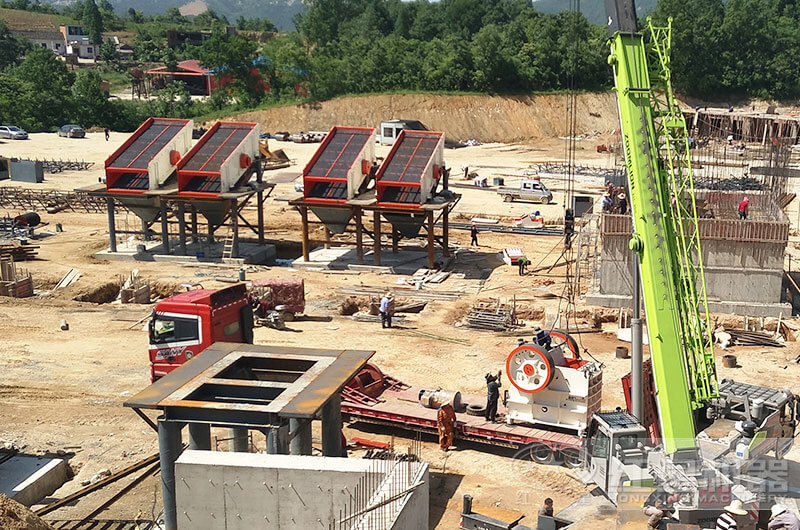 紅星用戶破碎生產線安裝現場