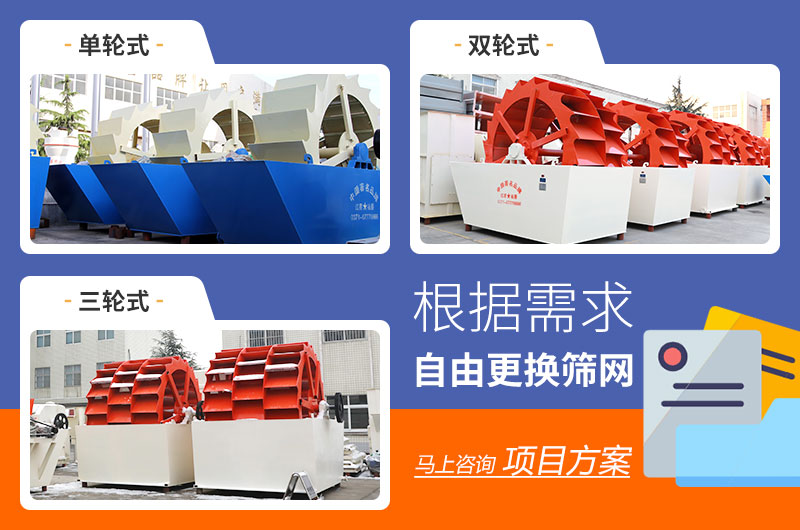 三種類型的洗砂機設備