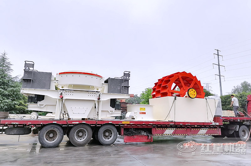 石頭制砂生產設備發貨現場