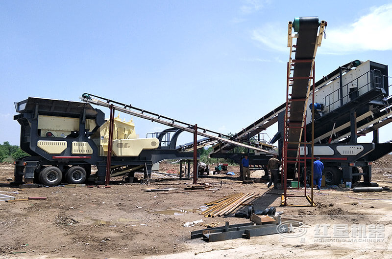 移動式破碎生產線現場