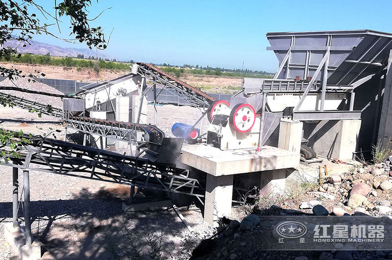 日產500噸的破碎生產現場