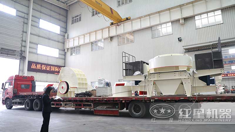 時產100噸制砂生產線發貨