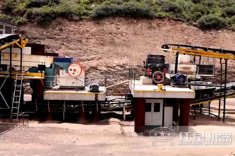 用市電的機制砂生產線現場比較節省