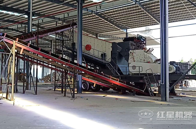 移動式石頭破碎設備現場