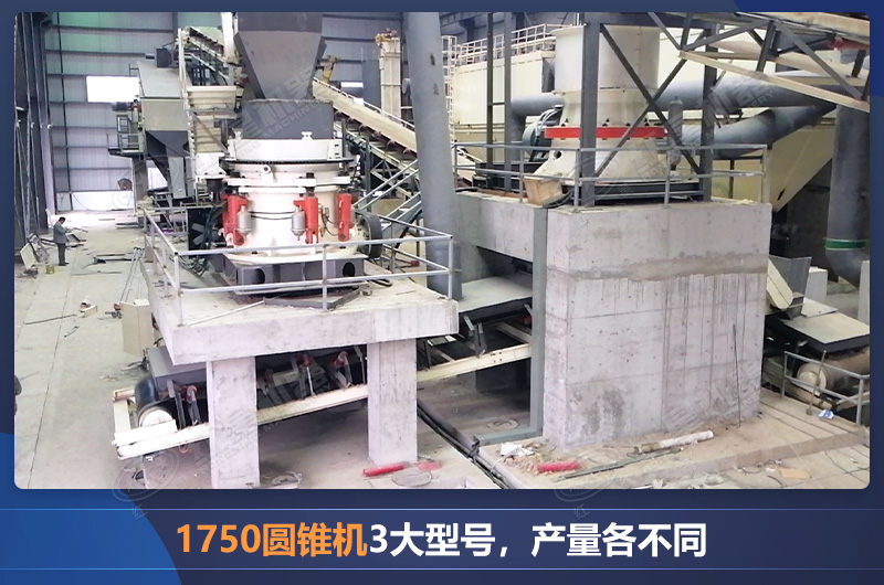 1750圓錐機3大型號，產量各不同