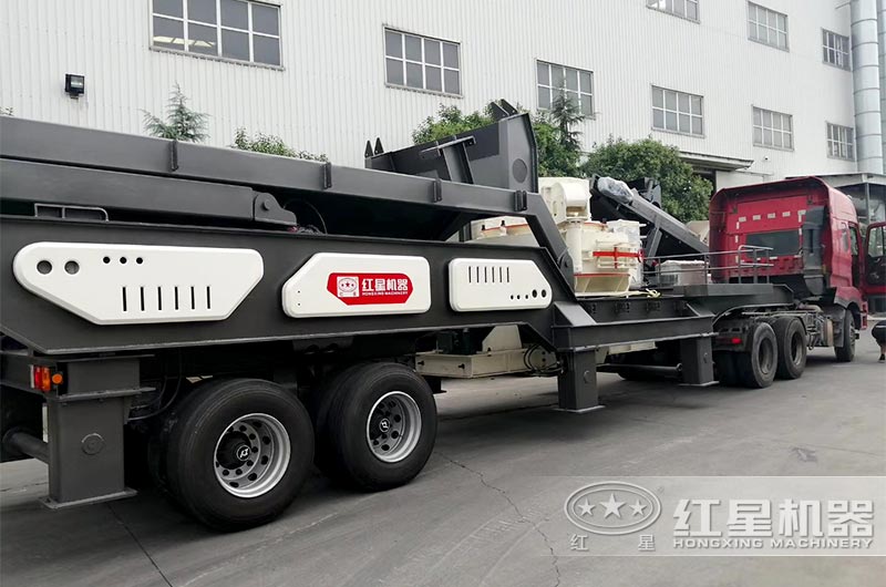 破碎鵝卵石的移動制沙機(jī)設(shè)備