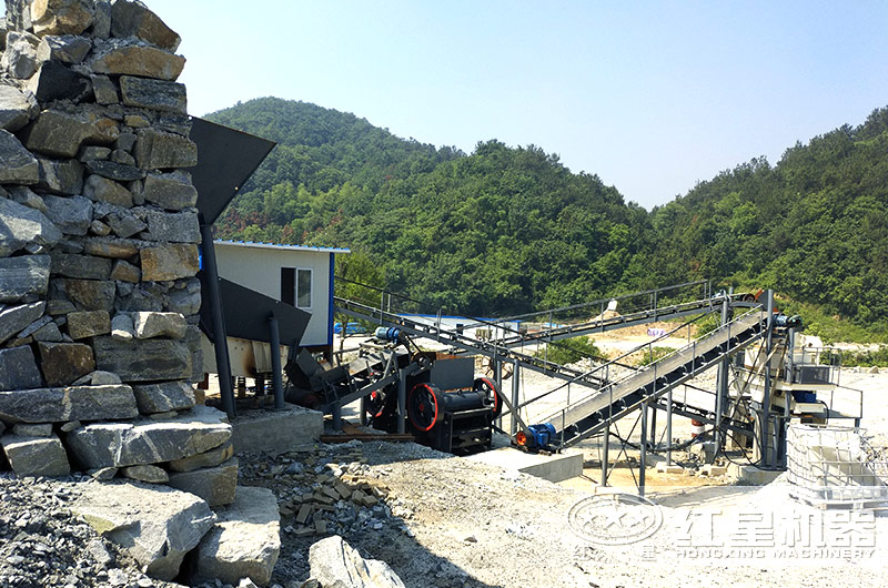 固定式建筑垃圾破碎現場