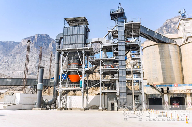 成套的干式制砂樓設備作業現場